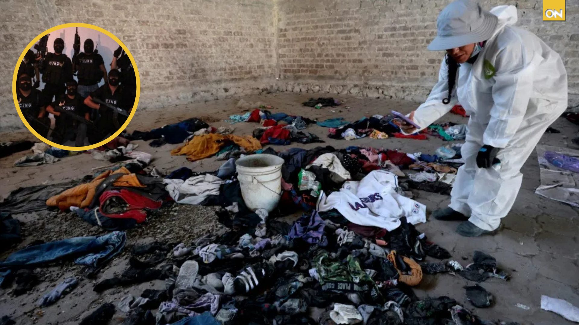 Objetos encontrados en cementerio clandestino