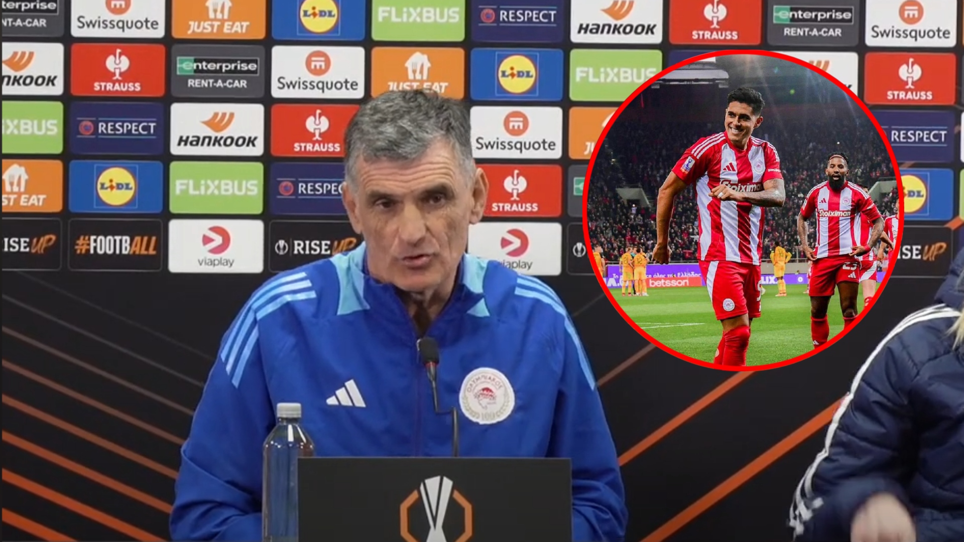 Técnico del Olympiacos da pistas sobre la posible titularidad de Luis Palma en la Europa League